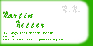 martin netter business card